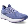 Brooks Glycerin 21 Running Shoe In Blue/pastel Lilac/white