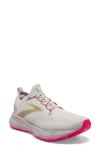 Brooks Womens  Glycerin Stealthfit 20 In Grey/ Yellow/ Pink