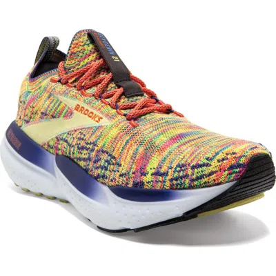 Brooks Glycerin Stealthfit 21 Running Shoe In Persimmon/charlock/spectrum