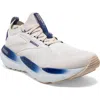 Brooks Glycerin Stealthfit 21 Running Shoe In White/marshmallow/blue