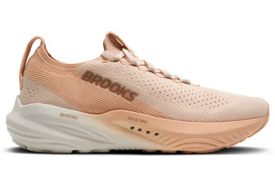Pre-owned Brooks Glycerin Stealthfit 22 Peach (women's) Sneakers In Almond Peach/portabella