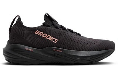 Pre-owned Brooks Glycerin Stealthfit 22 (women's) Sneakers In Black/grey/rose Gold