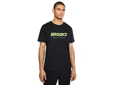 Brooks Graphic Shorts Sleeve In Black