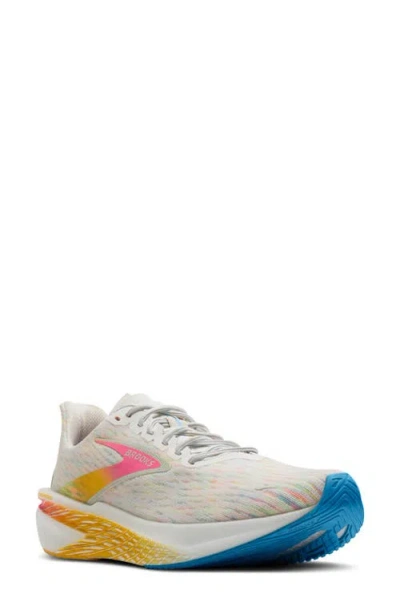 Brooks Hyperion 2 Running Shoe In White/murmur/sugar Plum
