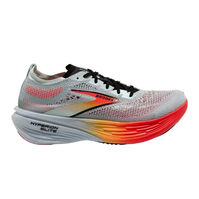 Brooks Hyperion Elite 4 Grey Orange Unisex Sneakers In Gray