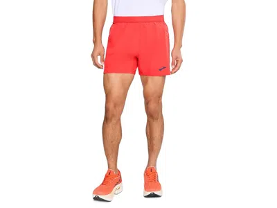 Brooks Journey 5 Shorts Men's Shorts Cosmic Crisp: Sm, Polyester/spandex In Red