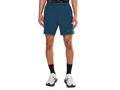 Brooks Journey 7 2-in-1 Shorts Men's Shorts Indigo: Sm 7, Polyester/spandex In Blue