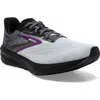 Brooks Women's Launch 10 Running Sneakers From Finish Line In Black/white/violet