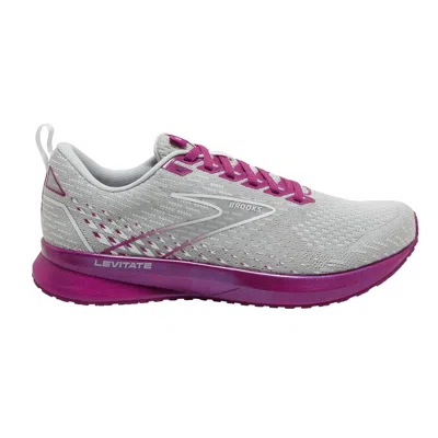 Brooks Levitate 5 Grey / Lavender / Baton Rouge 120357-1b-003 Women's In Gray