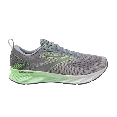 Pre-owned Brooks Levitate 6 'primer Grey Neon Green' | Men's Size 10 In Gray