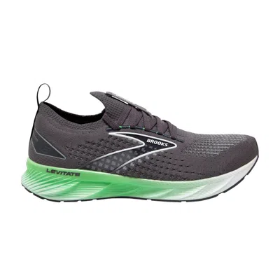 Pre-owned Brooks Levitate Stealthfit 6 'blackened Pearl Green' | Grey | Men's Size 15