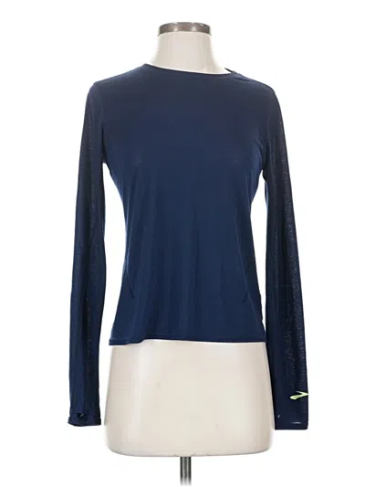 Pre-owned Brooks Long Sleeve T-shirt In Blue