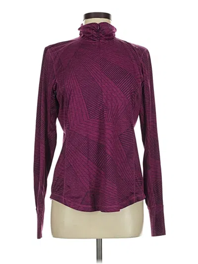 Pre-owned Brooks Long Sleeve Turtleneck In Purple