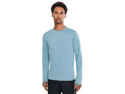 Brooks Luxe Long Sleeve Men's T Shirt Heather Blue Haze: Md, Polyester/spandex