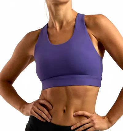 Brooks Luxe Pocket Bra In Violet In Purple