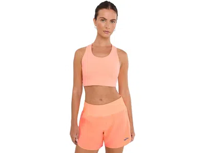 Brooks Luxe Pocket Bra Women's Bra Cyber Peach: Md (us 8-10) In Pink