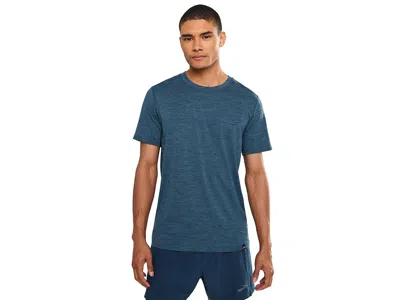 Brooks Luxe Short Sleeve Men's Clothing Heather Indigo: 2xl In Navy
