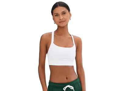 Brooks Luxe Strappy Bra In White