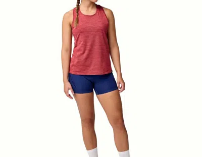 Brooks Luxe Tank In Heather Earth Red