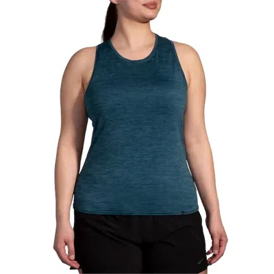 Brooks Luxe Tank In Heather Ocean Drive In Blue