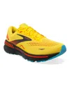 Brooks Adrenaline Gts 23 Running Sneaker In Yellow/foraged Iron/orange