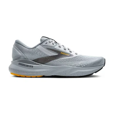 BROOKS MEN'S ADRENALINE GTS 24 RUNNING SHOES IN GREY/BLACK/YELLOW