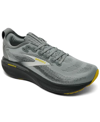 Brooks Men's Adrenaline Gts 25 Wide-width Running Sneakers From Finish Line In Gray