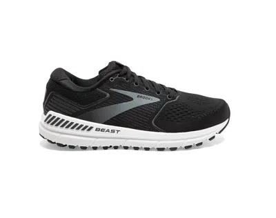 Brooks Men's Beast '20 Running Shoes In 051 Black/ebony/grey In Black/ White/ Silver