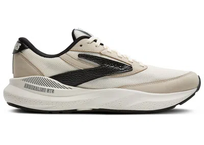 Pre-owned Brooks Men's  Adrenaline Gts 24 Sneakers In Coconut/silver Lining/black