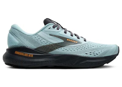 Pre-owned Brooks Men's  Adrenaline Gts 24 Sneakers In Winter Sky Blue/ebony/orange