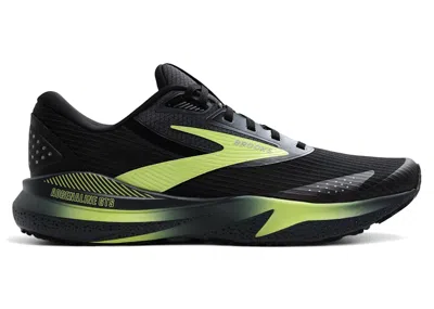 Pre-owned Brooks Men's  Adrenaline Gts 24 Weatherized Sneakers In Black Ebony New Yellow