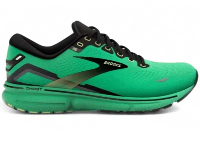 Pre-owned Brooks Men's  Ghost 15 Sneakers In Black/green In Multi