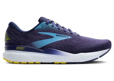 Pre-owned Brooks Men's  Ghost 16 Sneakers In Bonniein Blue/bonnie Blue/yellow