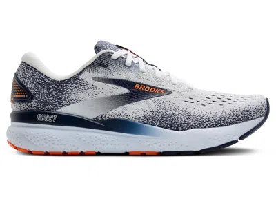 Pre-owned Brooks Men's  Ghost 16 Sneakers In White/peacoat/orange In Multi