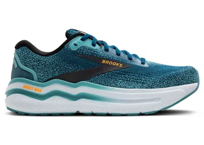 Pre-owned Brooks Men's  Ghost Max 2 Sneakers In Moroccan Blue/aqua/orange Pop In Multi