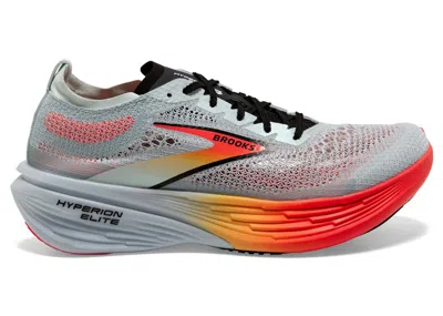 Pre-owned Brooks Men's  Hyperion Elite 4 Sneakers In Illusion Blue/coral/orange