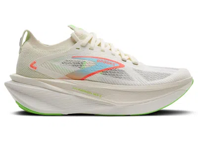 Pre-owned Brooks Men's  Hyperion Max 3 Sneakers In Coconut/green Gecko/pink Clay