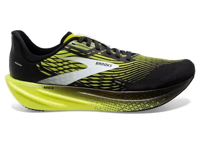 Pre-owned Brooks Men's  Hyperion Max Sneakers In Black/blazing Yellow/white