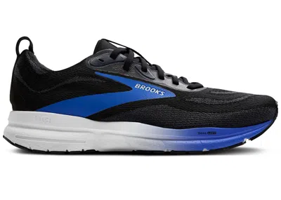 Pre-owned Brooks Men's  Trace 4 Sneakers In Black/cobalt Blue/white