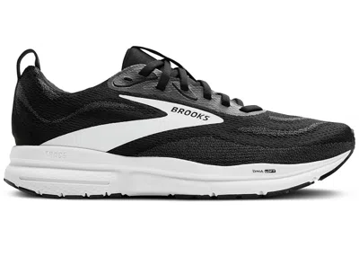 Pre-owned Brooks Men's  Trace 4 Sneakers In Black/grey/white