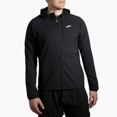 Brooks Men's Canopy Jacket In Black In Blue