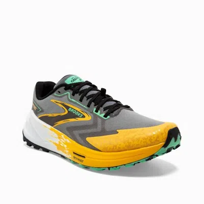BROOKS MEN'S CATAMOUNT 3 SPEED TRAIL RUNNING SHOE IN 333 - LEMON CHROME/SEDONA SAGE