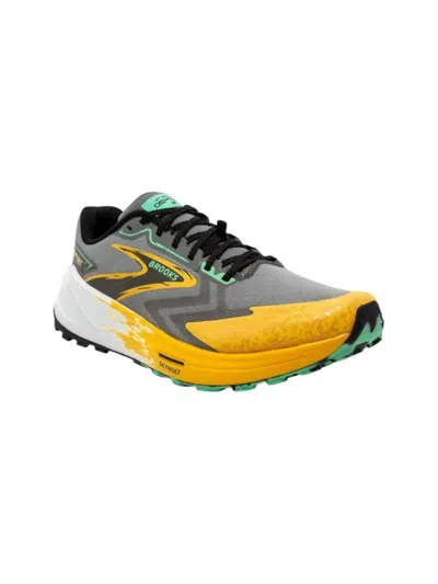 Brooks Men's Catamount 3 Trail Running Shoe In Lemon Chrome/sedona Sage In Multi