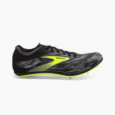 Brooks Men's Elmn8 V5 Track Racing Shoes In Black/grey/nightlife In Multi