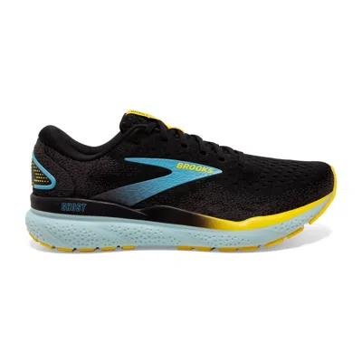 Brooks Men's Ghost 16 Road Running Shoe In 029 Black/forged Iron/blue In Multi