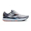 Brooks Men's Ghost 16 Running Shoes In White/peacoat/orange In Multi