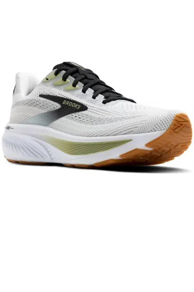 Brooks Men's Ghost 17 Running Shoe In White/black/tea In Multi