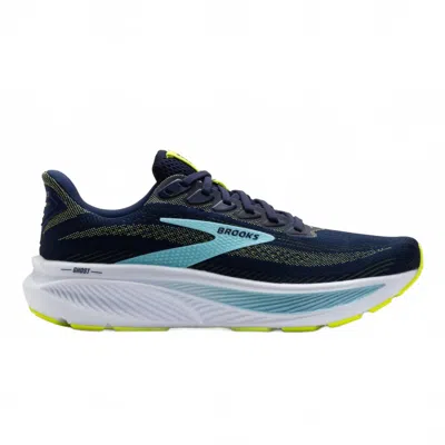 Brooks Men's Ghost 17 Running Shoes In Peacoat/lime/blue