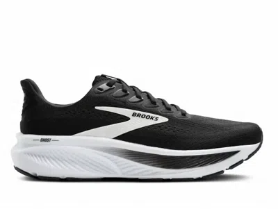 Brooks Men's Ghost 17 Wide Shoe In Black/grey/white