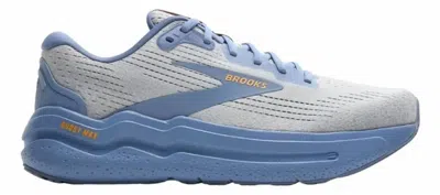 BROOKS MEN'S GHOST MAX 2 RUNNING SHOES IN MUSHROOM/BLUE/ORANGE